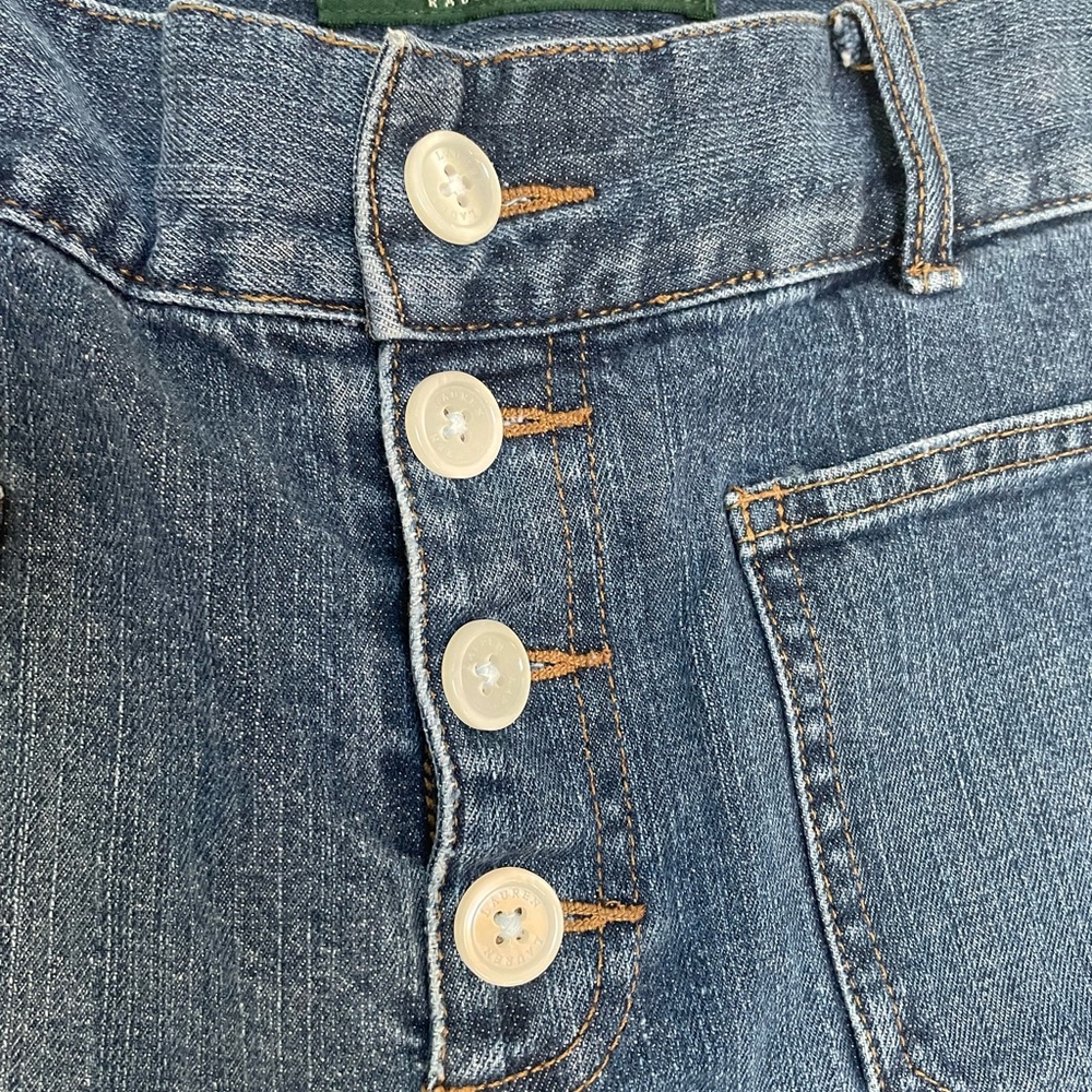 Ralph Lauren High Rise Sailor Jeans Wide Leg Button Fly Size 8⁠ —